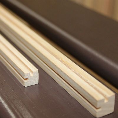 DIY 木材 桧工作材 900mm×片溝×10mm（溝幅約1.8mm、溝深さ約2mm