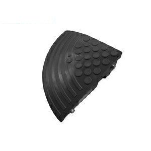 テラダ セフティアップ段差解消プレート コーナー用 15cm ダークグレーW370×D370×H150mm 4957017200137