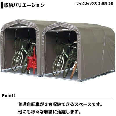 南榮工業 サイクルハウス スーパーブラウン 3台用SB 南栄工業【GS